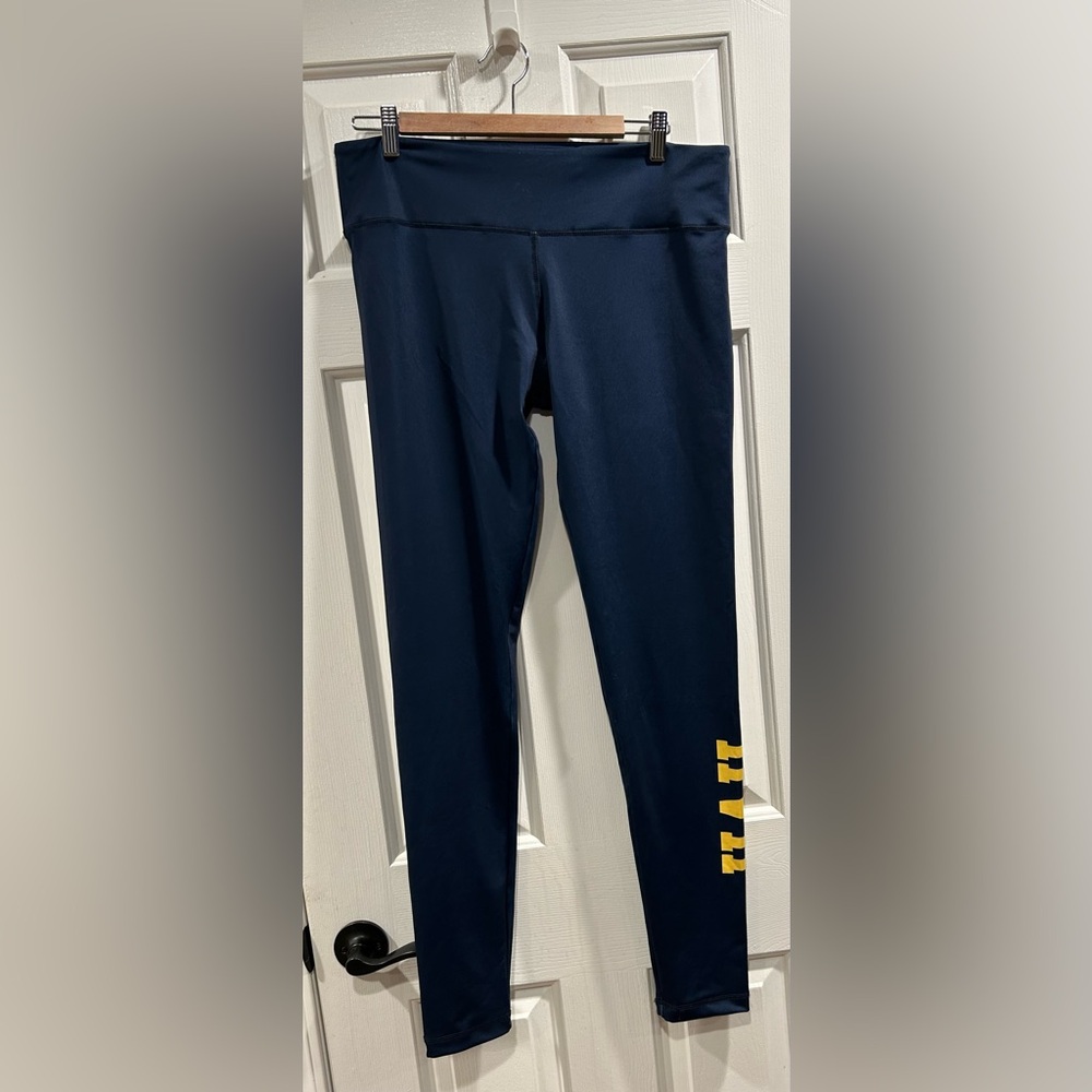 Michigan HAIL Blue Leggings with Maize Detail